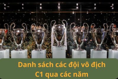 Danh sách các đội vô địch C1 qua các năm: Lịch sử và thành tích đáng nhớ